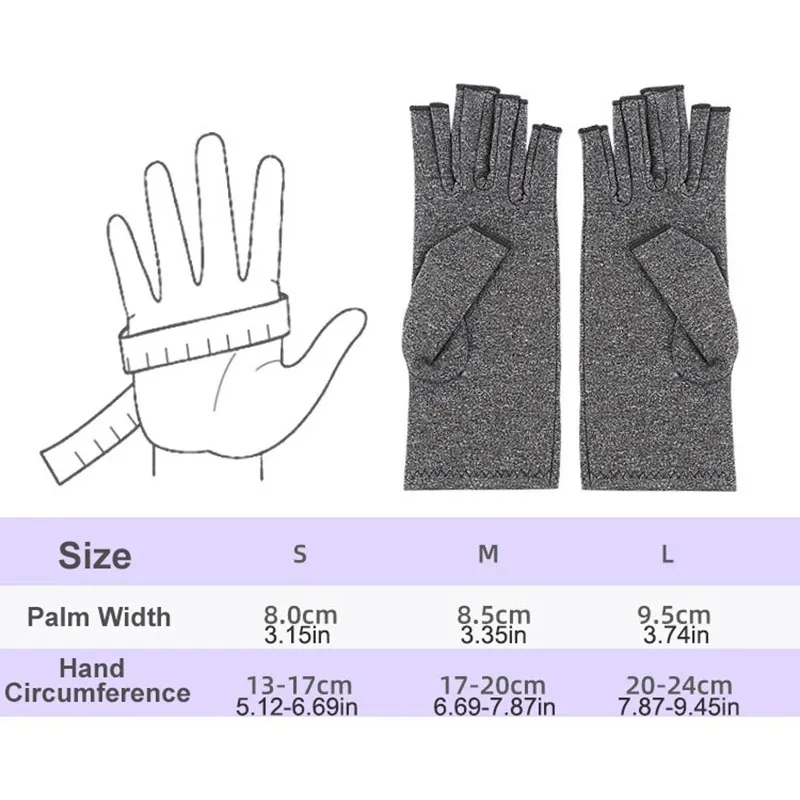 2/1Pair Compression Arthritis Gloves Wrist Support Joint Pain Relief Hand Brace Women Men Therapy Wristband Compression Gloves