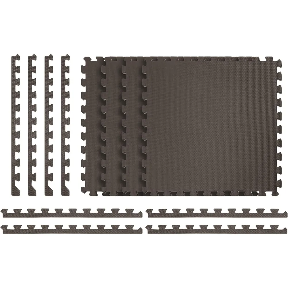 

Multi-Purpose Reversible Floor Mats - EVA Interlocking Foam Tiles (Gray/Black 12 Tiles - 48 sq. Ft. 1/2" Thick)