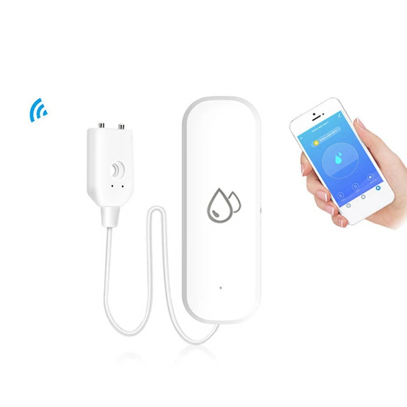 Tuya Water Sensor Alarm rilevatore di perdite d'acqua allarme di inondazione sistema di allarme di sicurezza di troppopieno funziona