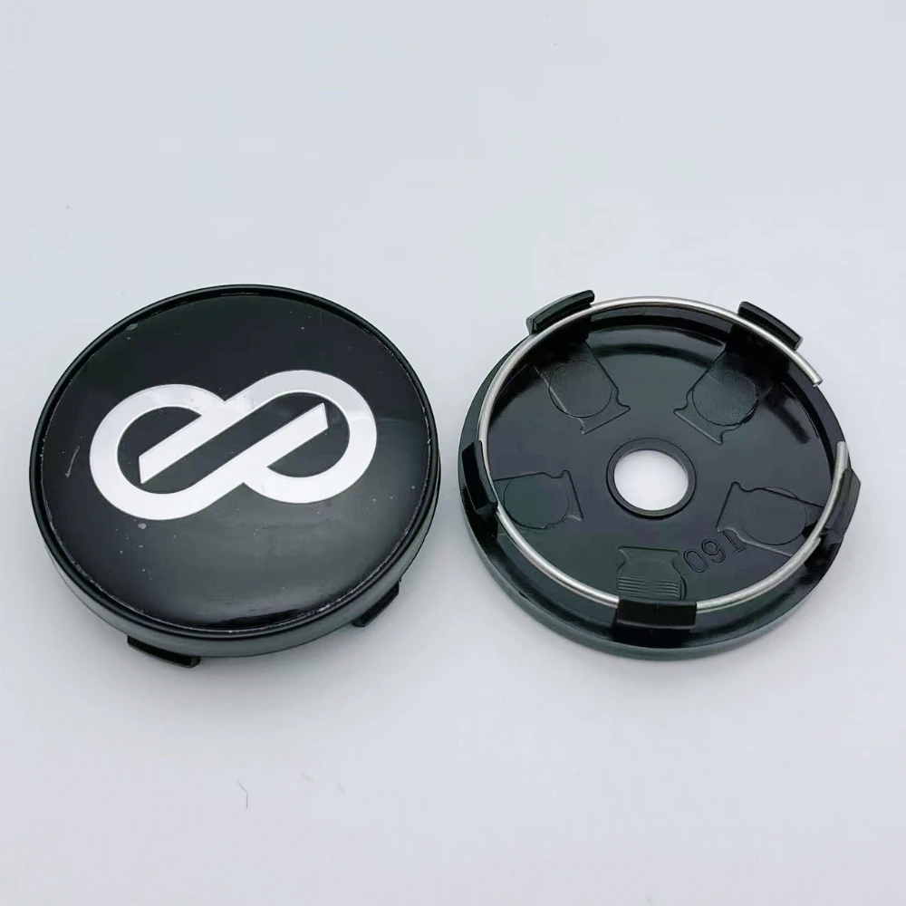 4pcs  Car Wheel Center Caps 60MM ( 56MM I.D ) With ENKEI Logo Emblem Badge Hub Dust Cover Rim Center Dust Cover Car Accessories