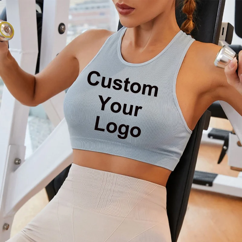 Women Custom Your Logo Round Neck Sleeveless Camisole Short Style Color Round Neck Versatile Tight And Sexy Women's Tank Top