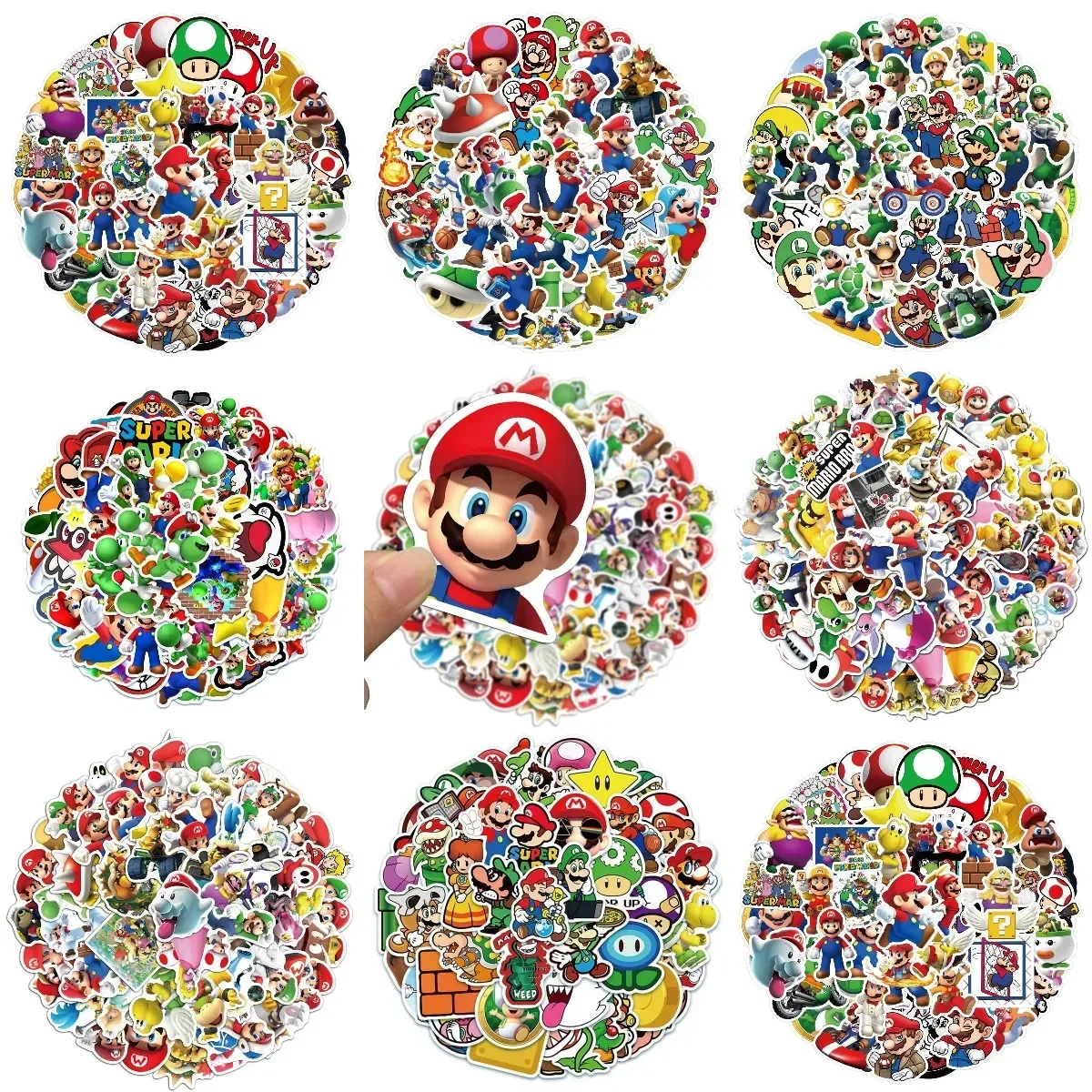 Cartoon Super Mario Bros Game Stickers Anime Decals for Laptop Skateboard Guitar Notebook Suitcase Waterproof Stickers Kid Toy