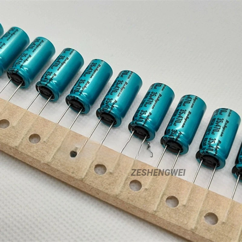 10PCS-50PCS 35V 470UF new original Rubycon 35v470uF imported electrolytic capacitor RX30 high temperature resistance 130 degrees