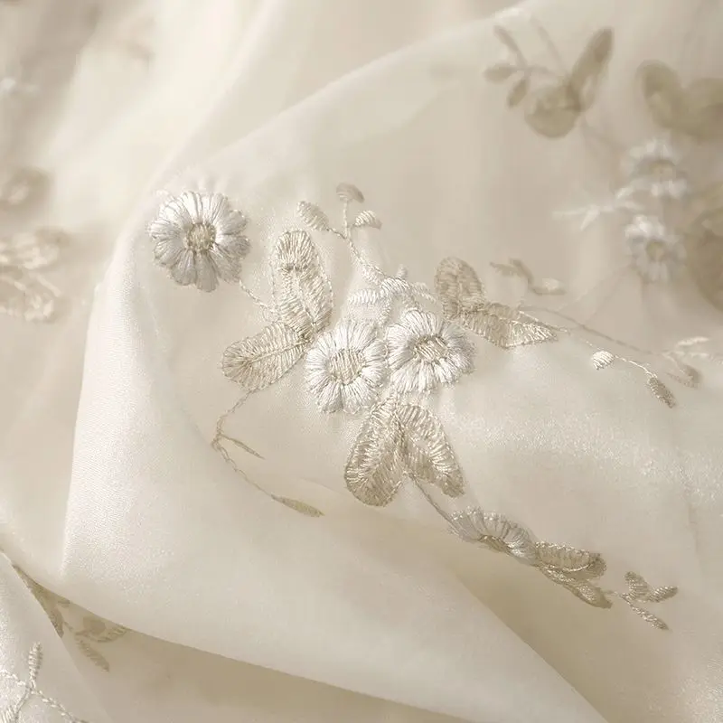 2025 new chinese retro style embroidery button-up cheongsam dress women summer cotton and linen a-line long loose qipao dress