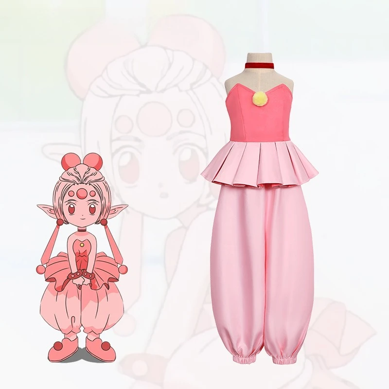 Card Captor THE POWER Cosplay Costume Pink Set Anime Character Halloween Masquerade Performance Clothes