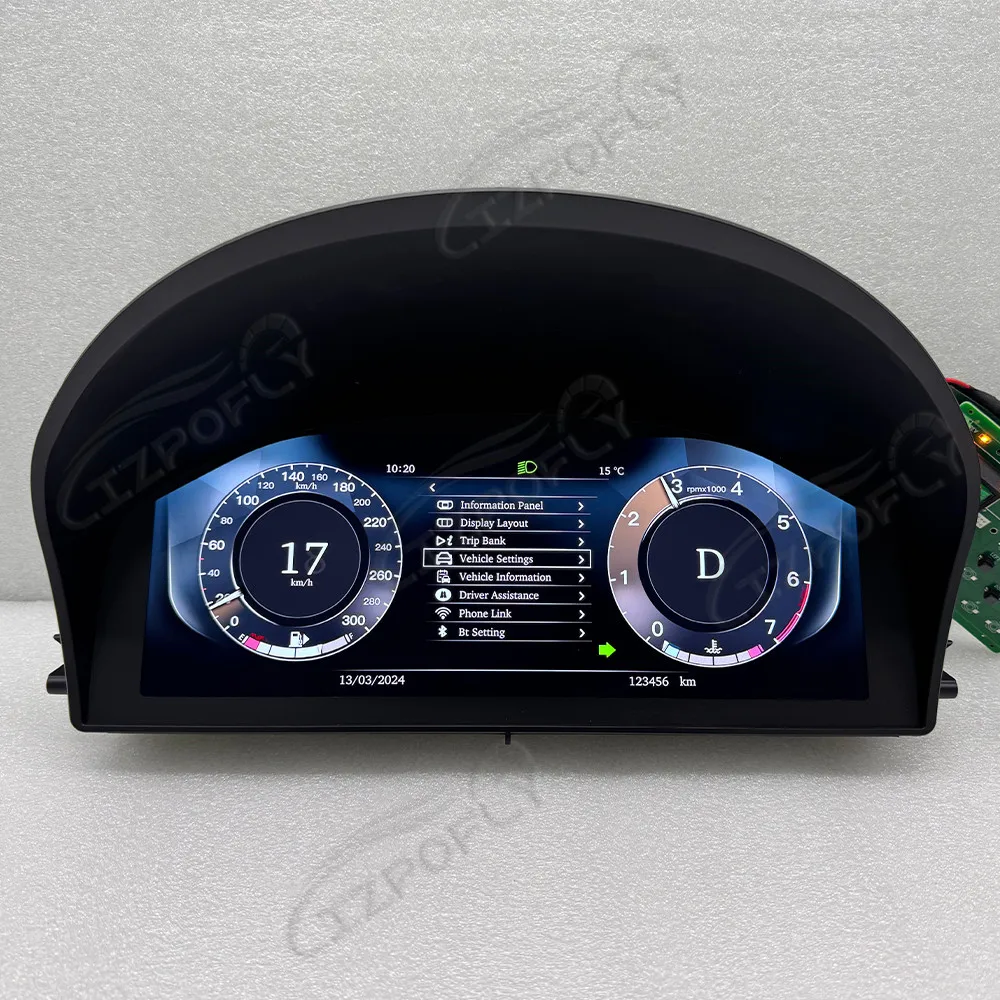 LCD Speedometer Car Dashboard For Land Rover V8 Digital Cluster Virtual Cockpit Instrument Display Panel GPS Navigation Linux