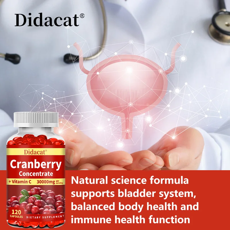Cranberry extract contains natural flavonoids and proanthocyanidins, supports cardiovascular health, natural antioxidants
