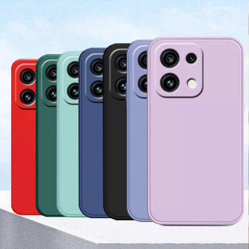 

For OPPO Reno 16 Case OPPO Reno 16 Pro Capas Armor Phone Back Bumper Shockproof TPU Liquid Silicone Soft For Fundas OPPO Reno 16