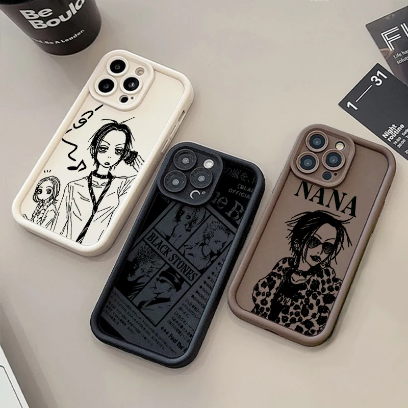 Popular Anime NANA For Apple iPhone 15 14 13 12 11 XS XR X 8 7 Pro Max Plus Soft Eye Ladder Phone Case Cover