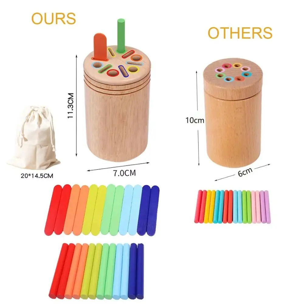Nouveau matériel en bois jouets d'apprentissage éducatifs tri des pièces de monnaie jouets Montessori jouets de tri des couleurs de développement 1-3 ans