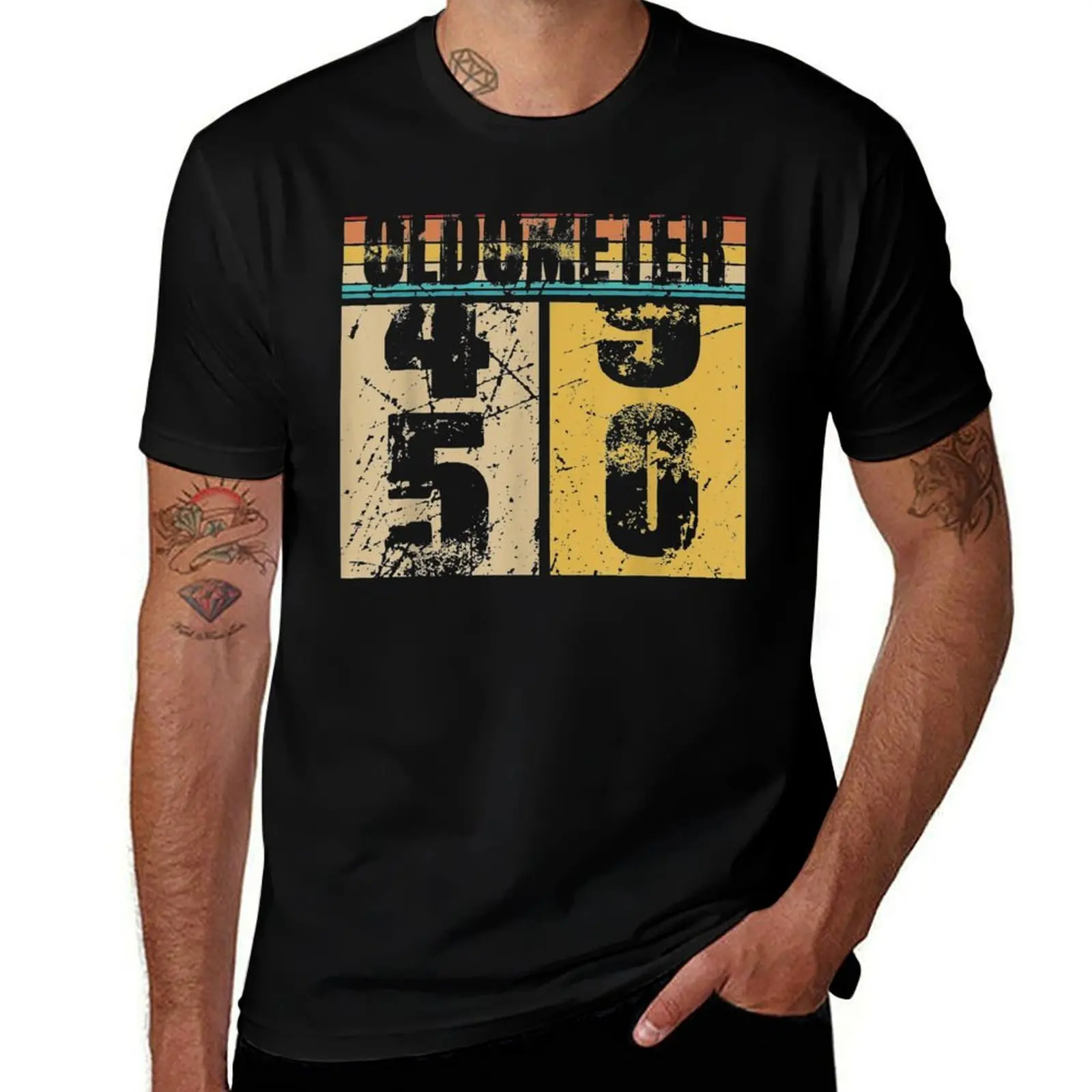 Oldometer 49-50 Funny 50Th Turning 50 T-Shirt Lightweight Gym Training T-Shirt