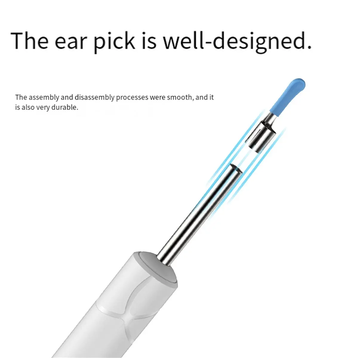 popop HD Visual Ear Cleaner with Camera with Tweezers Wireless Otoscope Ear Pick for Pick Remove Ear Dirt Health Care B