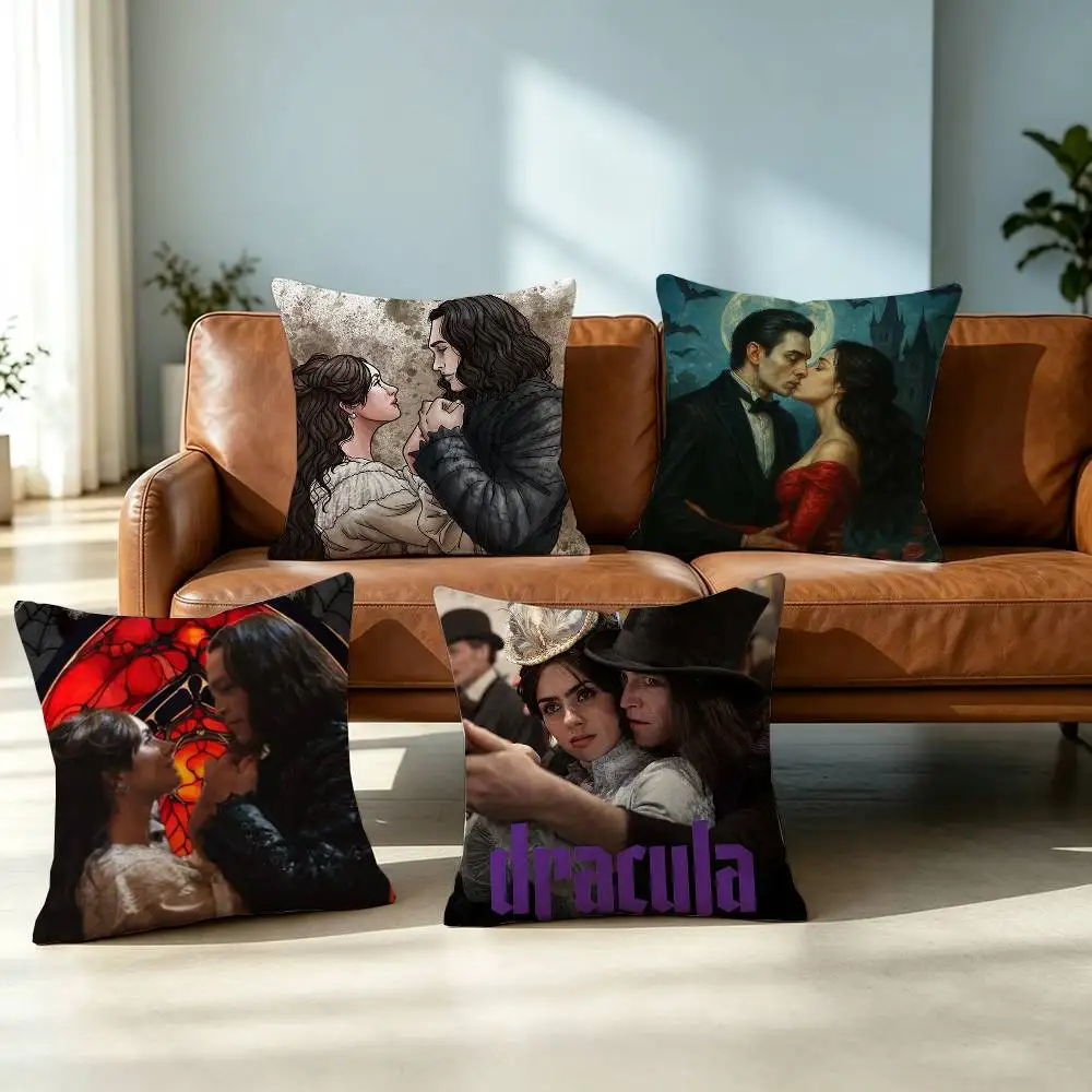 D-Dracula A Love-E Tale Pillow Case Square Double-Sided Sofa Cushion Cover Bedroom Bedside Pillow Gift