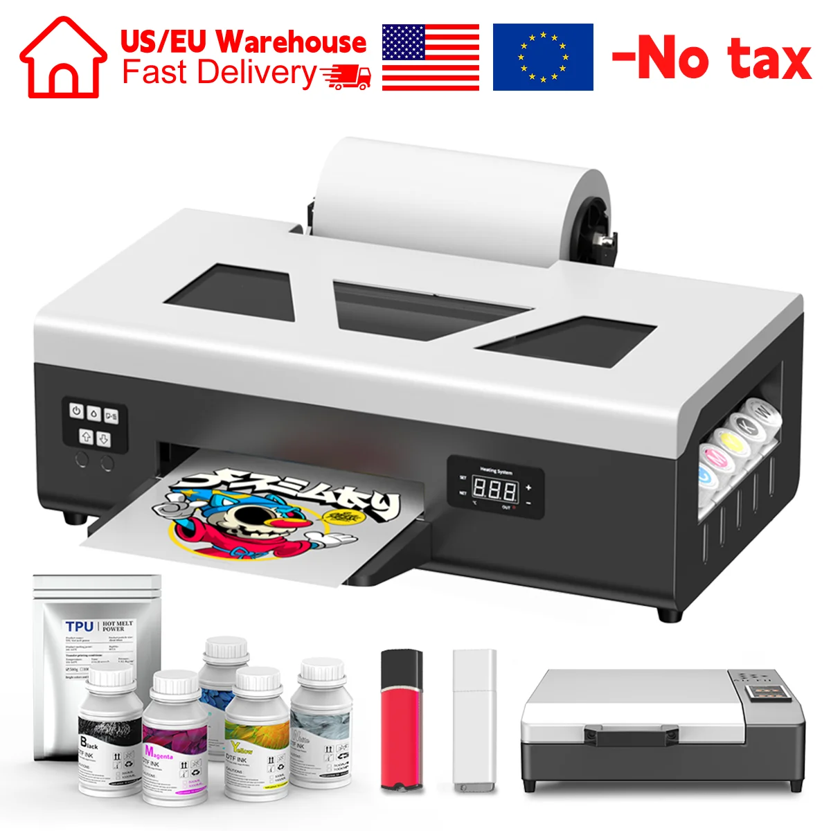 

Принтер A4 DTF для прямой печати на пленке со встроенной системой циркуляции белых чернил и автоматической очисткой для печати на футболках и DIY-изделиях