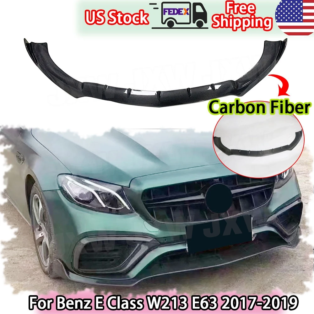 

Carbon Fiber Front Bumper Lip Spoiler Splitters For Mercedes Benz E Class W213 E63 For AMG 2017-2019