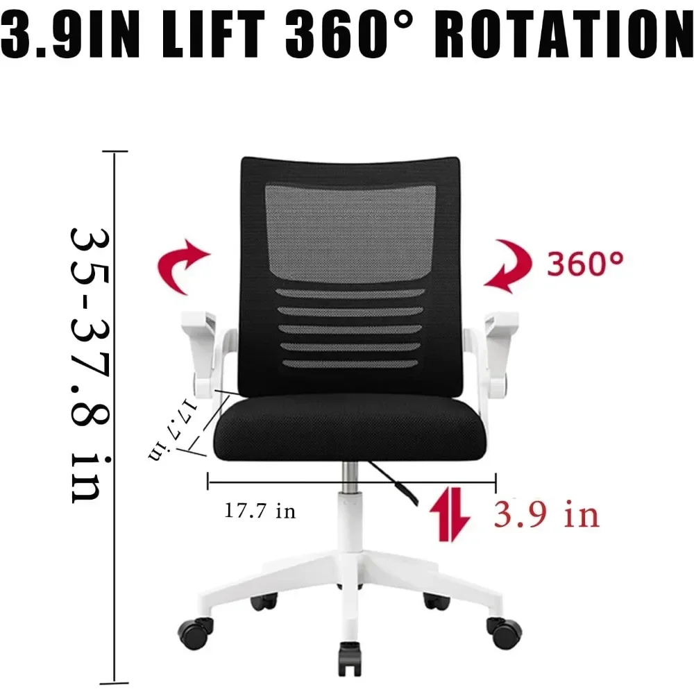 Home Office Ergonomic Desk Mesh Computer  with Lumbar Support Armrest，reclining office chair Swivel