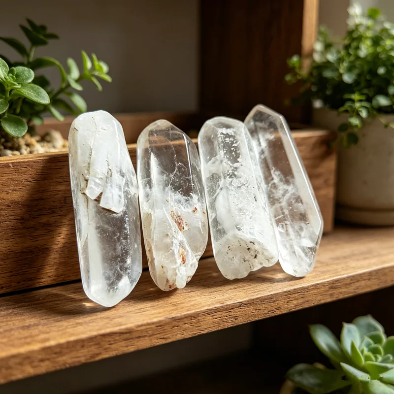 Natural White Rock Crystal Quartz Column Clear Healing Wand Crystal Cluster Point Home Decoration Stone for Energy Treatment view 2