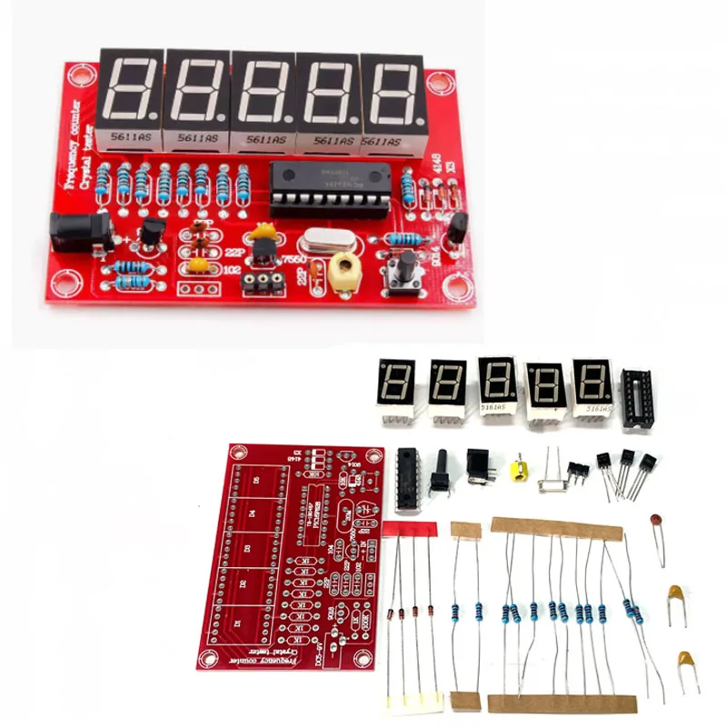 DIY 키트 1Hz-50MHz 주파수 측정기 크리스탈 측정 주파수 측정, 5 자리 디지털 튜브 디스플레이 DIY 키트