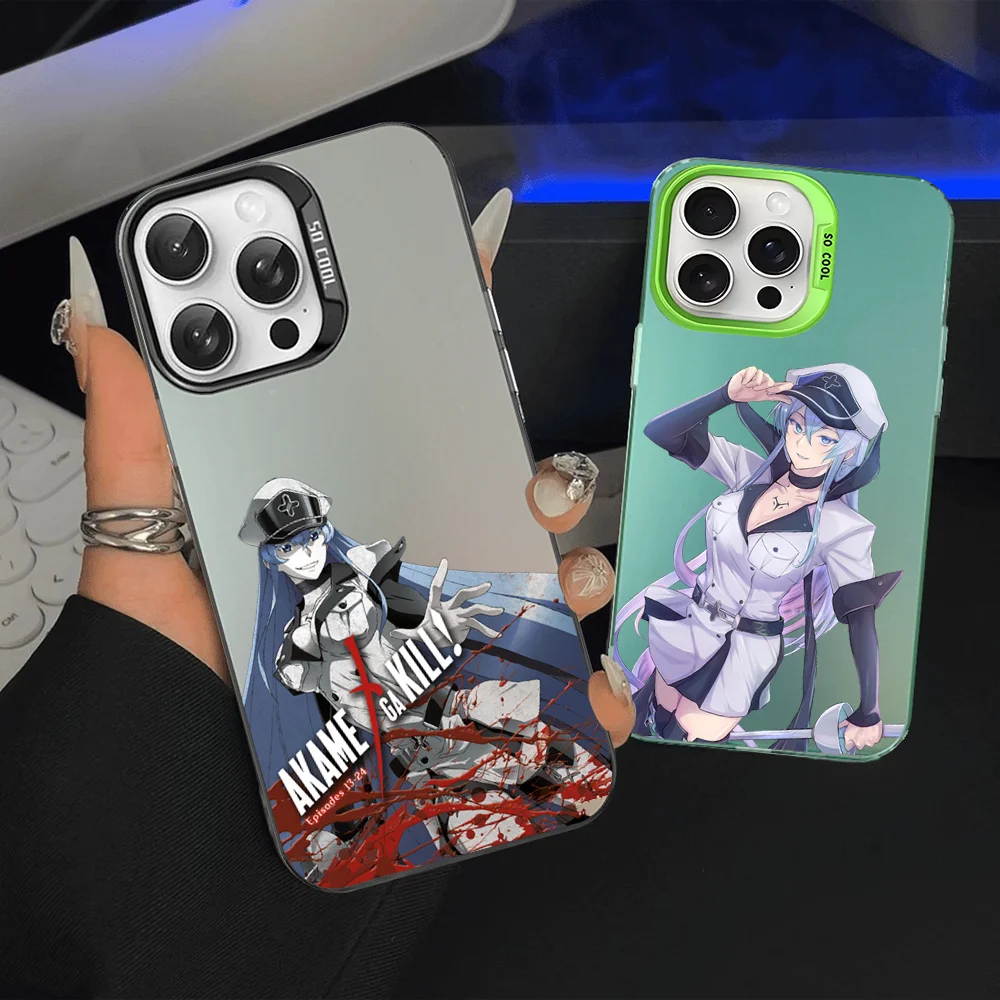 Anime Akame Ga Kill Phone Case For iPhone 16 15 Pro Max Case 14 Plus 13 12 11 Color Silver Case