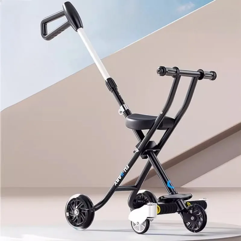 

Легкая складная коляска для детей 1-3-6 лет / Коляска-трость с механизмом складывания в один клик / Портативная ручная тележка для прогулок с малышом / Детская прогулочная коляска-трость