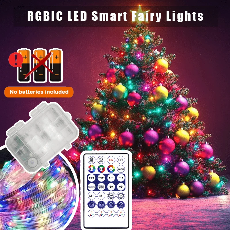 Battery & Plug-in Fairy String Lights with Remote Dimmable Twinkle Lights Timer for Bedroom Party Decor