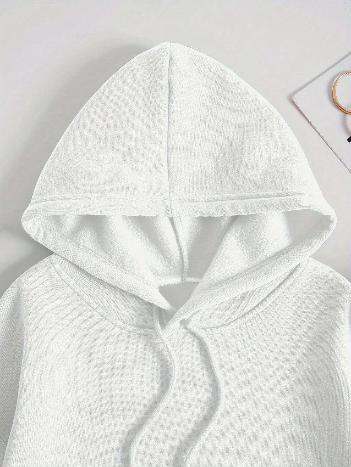 Women' Queen Crown Hoodie with Queen Cursive Print & Crown Accent - Soft Pink Hooded, Loose Drop Shoulder Fit Suitable for Gatherings,, Office, Casual Attire, Machine Washable Girly Style Outfits