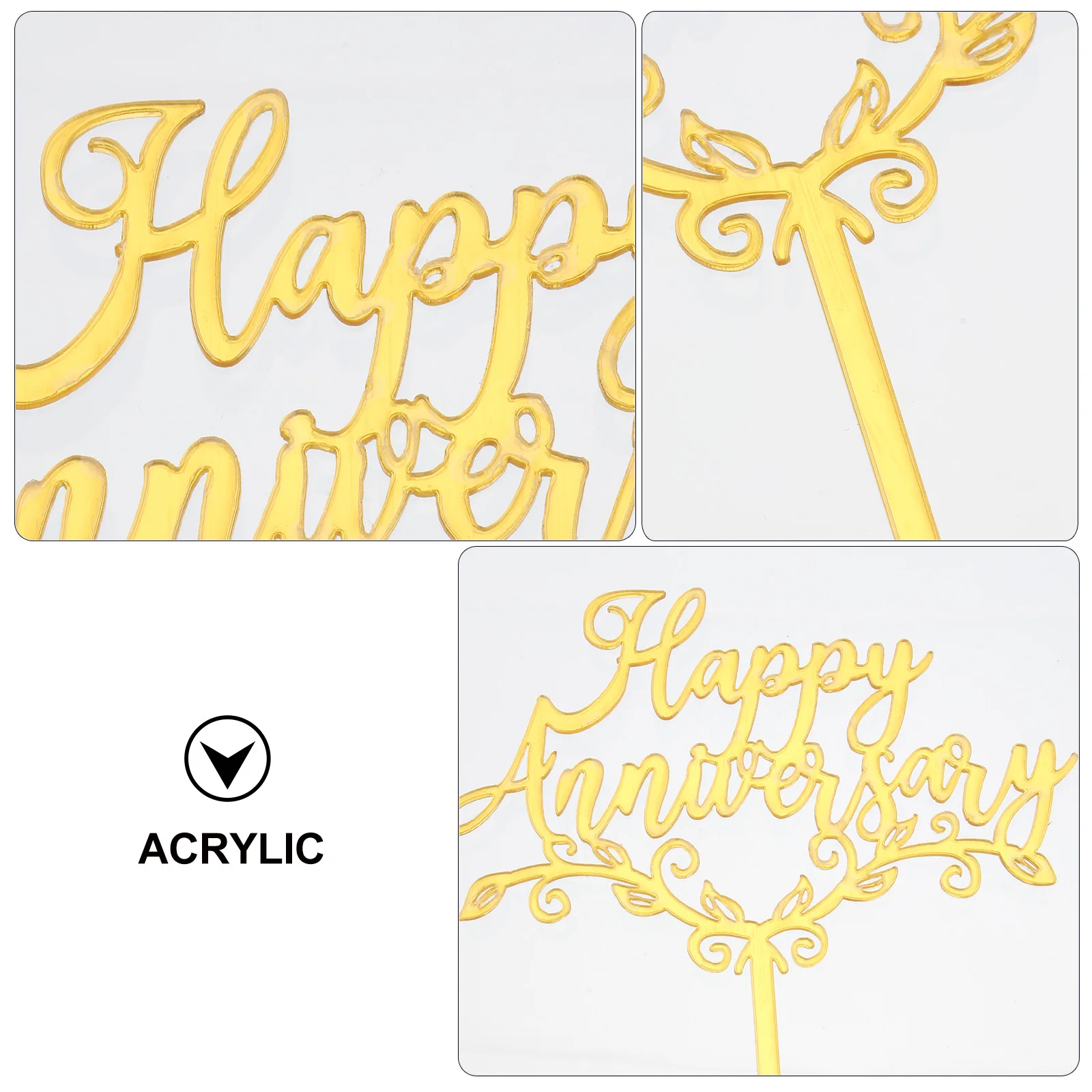 

Acrylic Cake Card Insert Valentine's Day Topper Birthday Decor Props Decoration