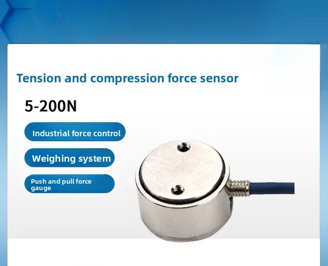 9. Micro tensile pressure sensor: Small size cylindrical pressure force sensor 100N