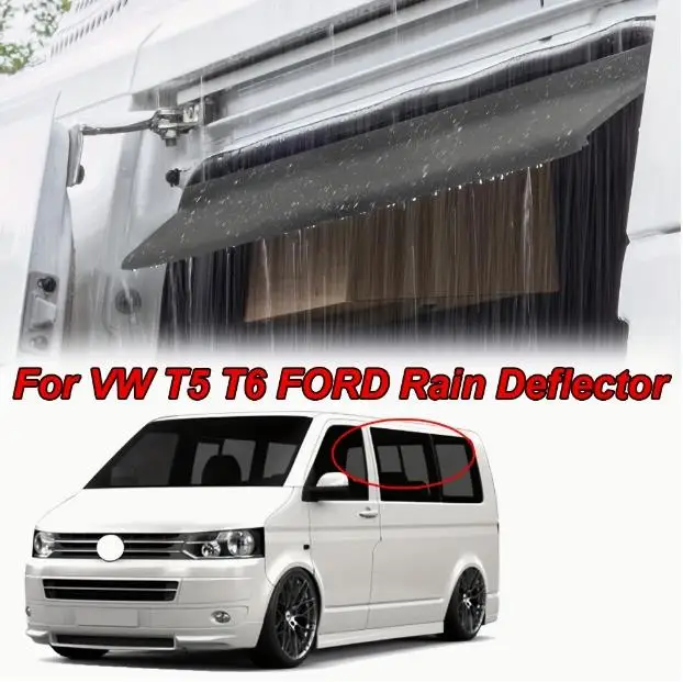 دائم RV الجانب الباب المطر الحرس مانعة لتسرب الماء شريط مطاطي لشركة فيات Ducato VW T5 T6 لفورد ترانزيت عربات التخييم Rv الملحقات
