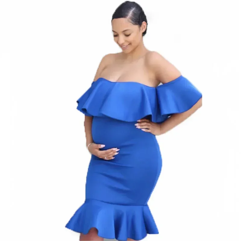 Pregnant Woman Dresses Christmas Party Clothing Gown Pregnant Clothes Pregnancy Dress Photography Props Clothes Maternity Skirt