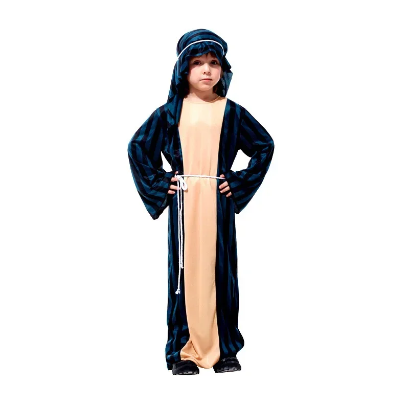 Aladdin Hinduism Kids Arab Arabian Costume Middle East Costume Robe Boy Child Prince Clothes Halloween Cosplay Children Muslim