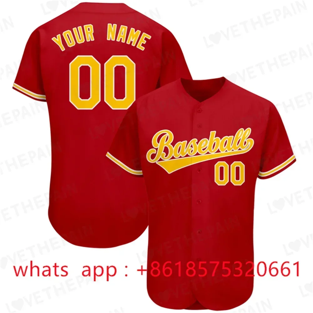Custom Baseball Jersey Shirt 3D Printed for Men and Women Shirt Casual Shirts Hip Hop Unisex Tops