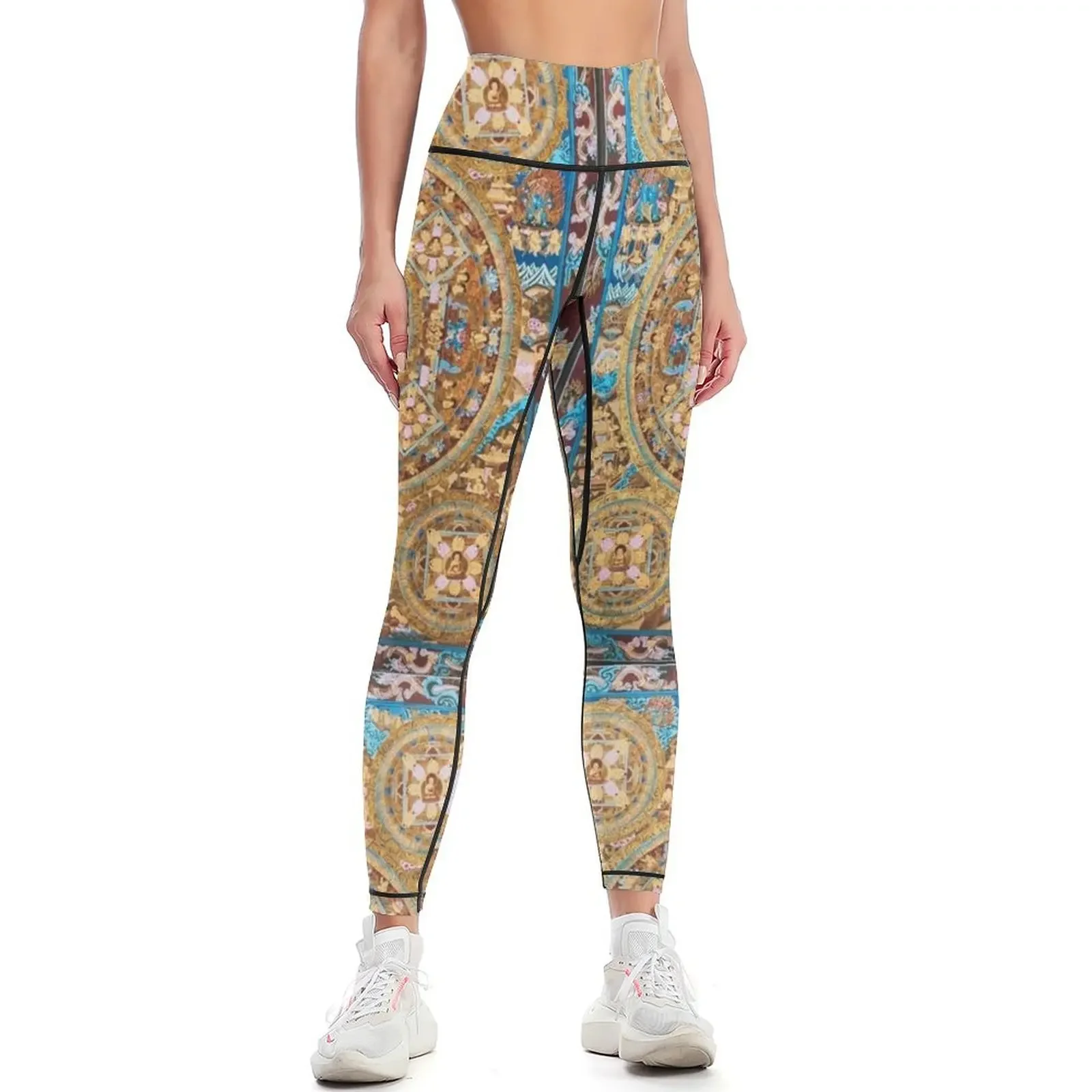 

Buddhist Mudra Bodhisattva Mandala 47 Leggings gym wear sports for Training pants gym clothing Womens Leggings
