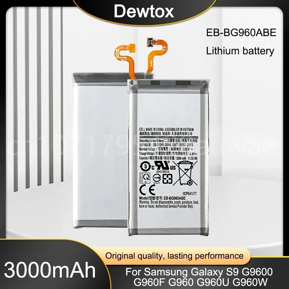 EB-BG960ABE Samsung Bateria de substituição original para Galaxy S9 G9600 SM-G960F SM-G960 G960F G960 Bateria de telefone 3000mAh