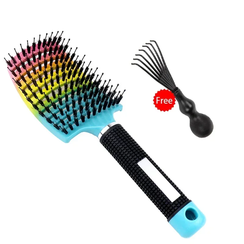 Haarborstel Exfoliërende haarborstel Haren Dames Nat Krullend Haar Kam Salon Haarstyling Tool, Speciaal voor pruiken van echt haar