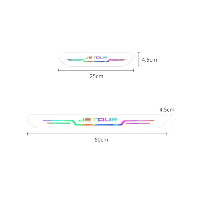 Car Colorful Door Sill Stickers Fit for JETOUR Traveler T2 2024 Modified Mirror Door Welcome Pedal Stickers Easy Installation