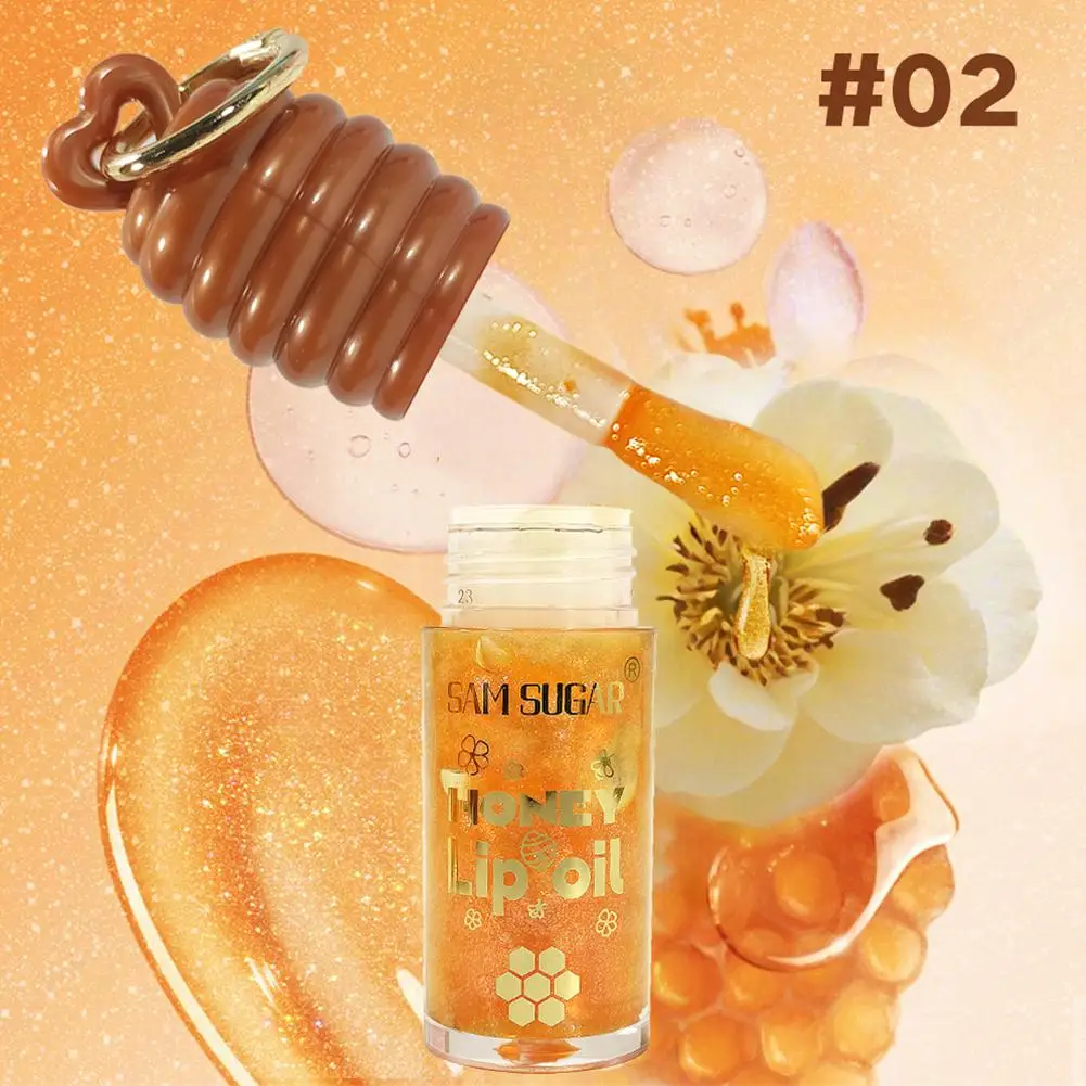 허니 립 오일, 오래 지속되는 투명한 보습 및 영양 공급 립케어, 끈적임 없는 글로스 립밤