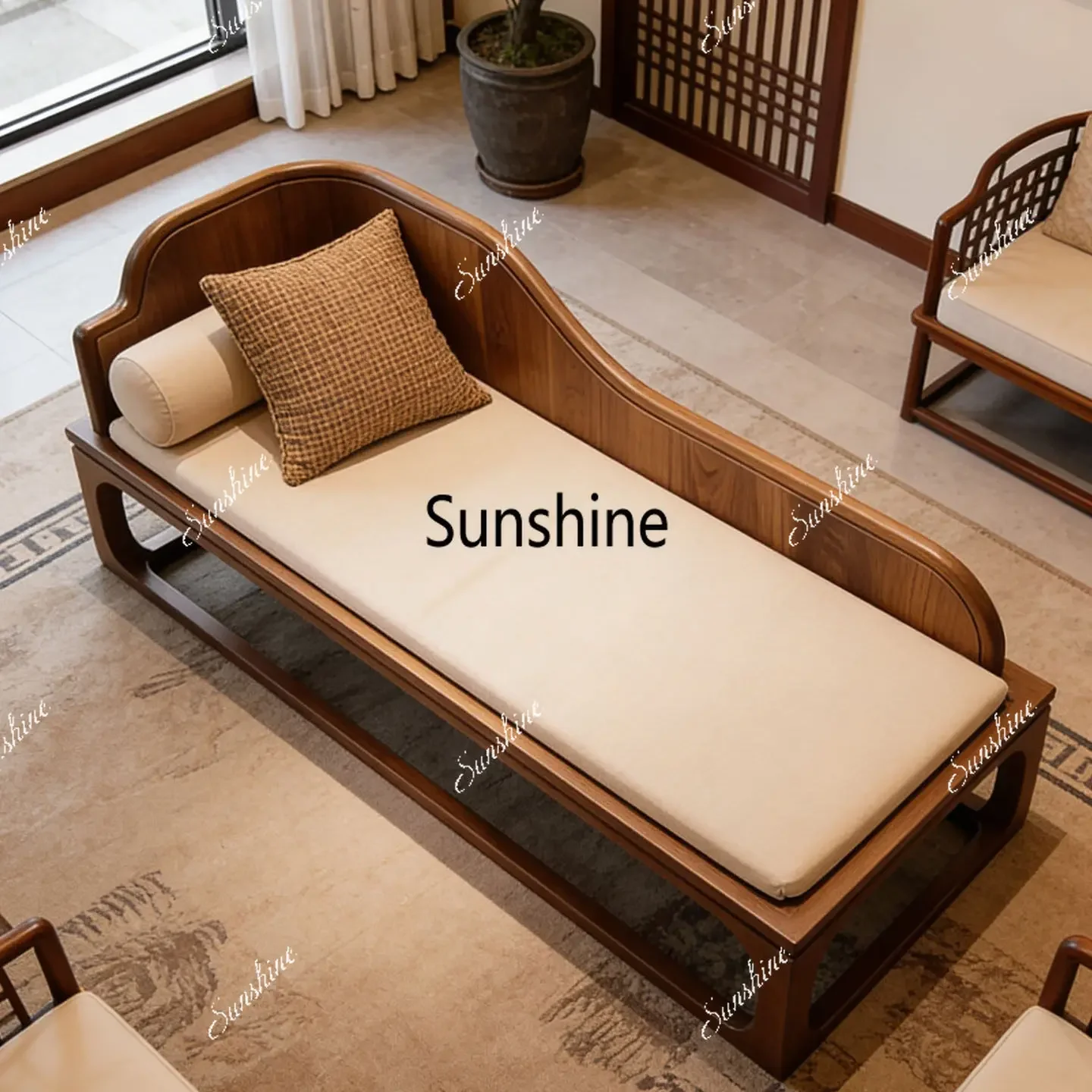 

YNew Chinese-style concubine beauty couch living room small apartment sofa single recliner