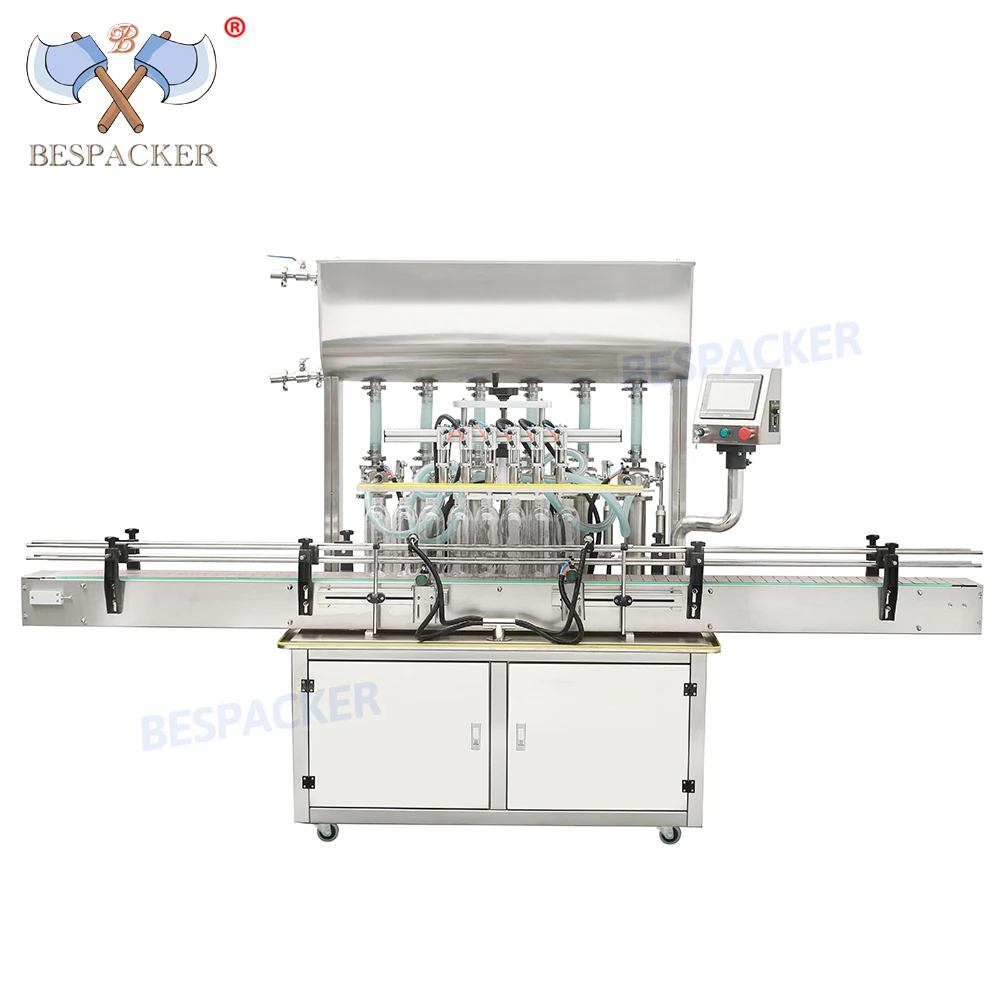GT6T Pneumatic Linear 6 Heads Hot Sale Automatic Drinking Filling And Sealing Machine
