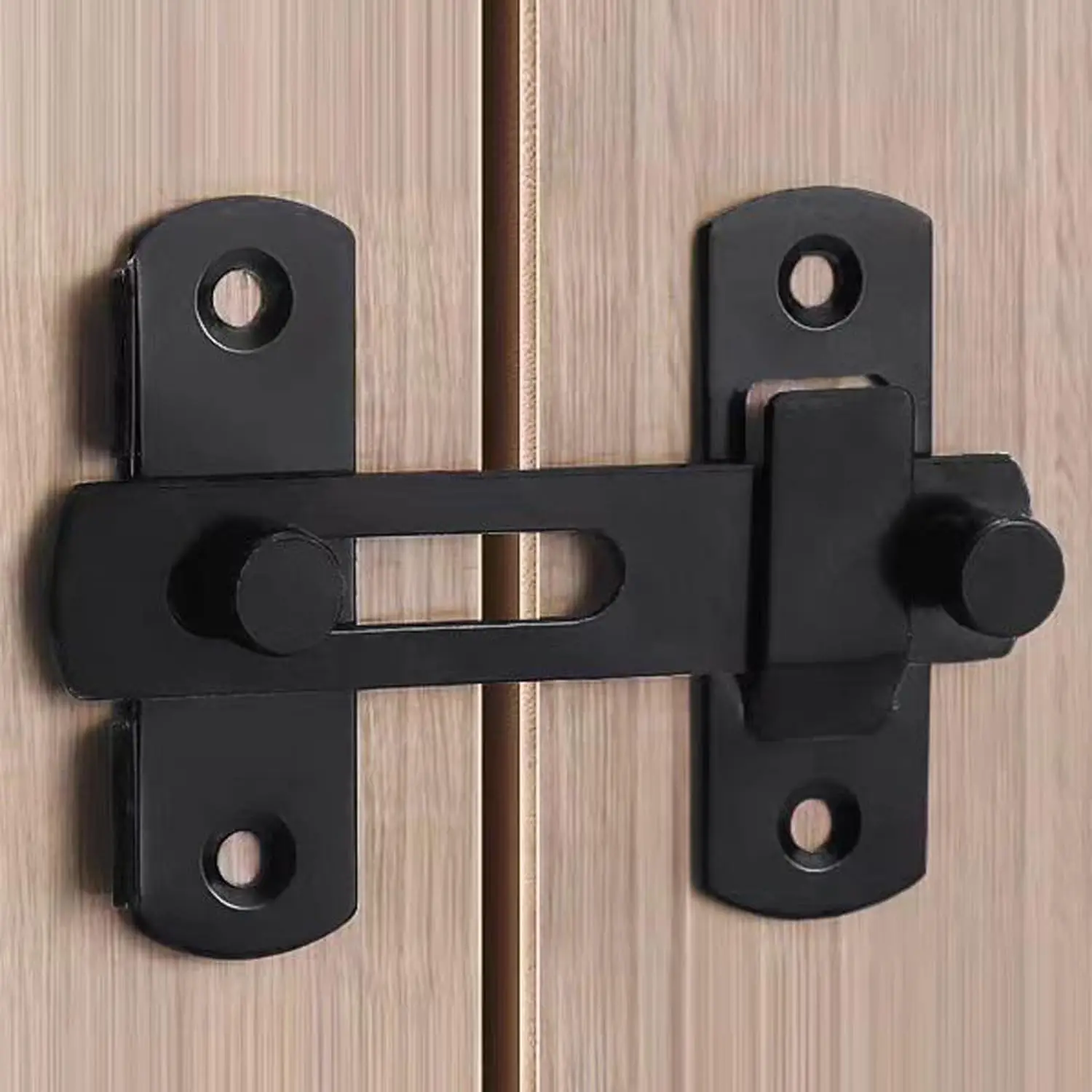 

Flip Sliding Barn Door Lock for Privacy - barn Door Locks and latches for Barn Door, Pet Door, Bathroom, Outdoor, Garage, Window