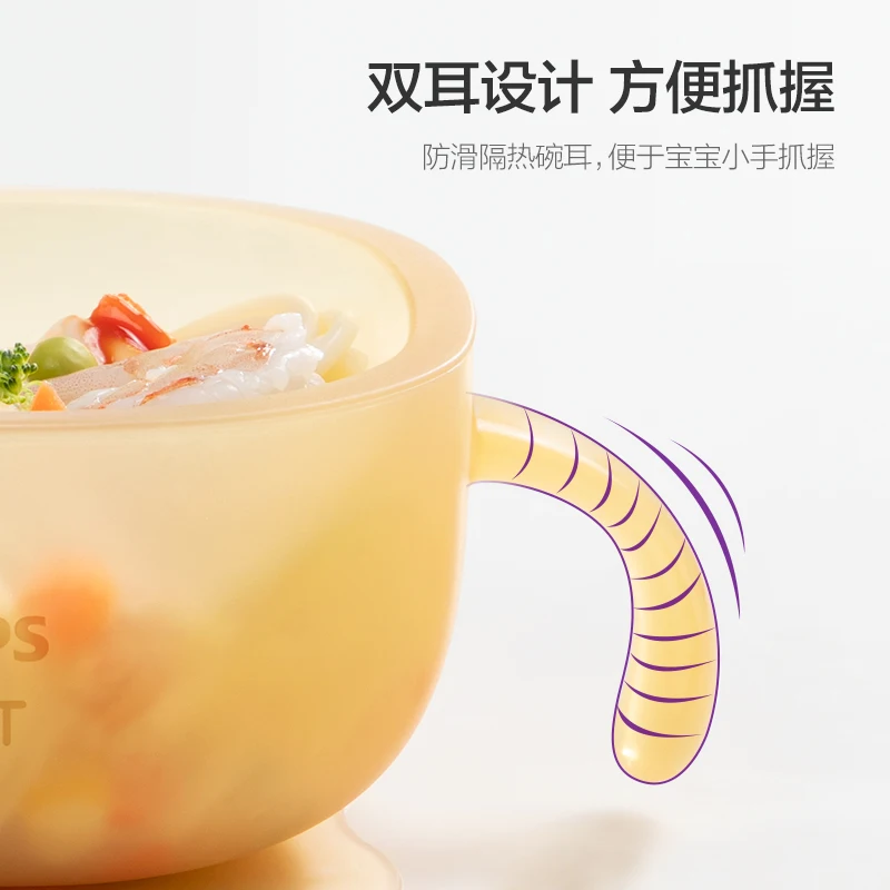 PHILIPS AVENT 베이비 실리카 젤 보충 식품 그릇, 큰 흡입력, 어린이 식기 넘침 방지