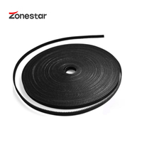 ZONESTAR GT2/2GT 6mm Width Timing Belt Open Strip Black Rubber 1 Meter For CNC 3D Printer Parts Accessory 