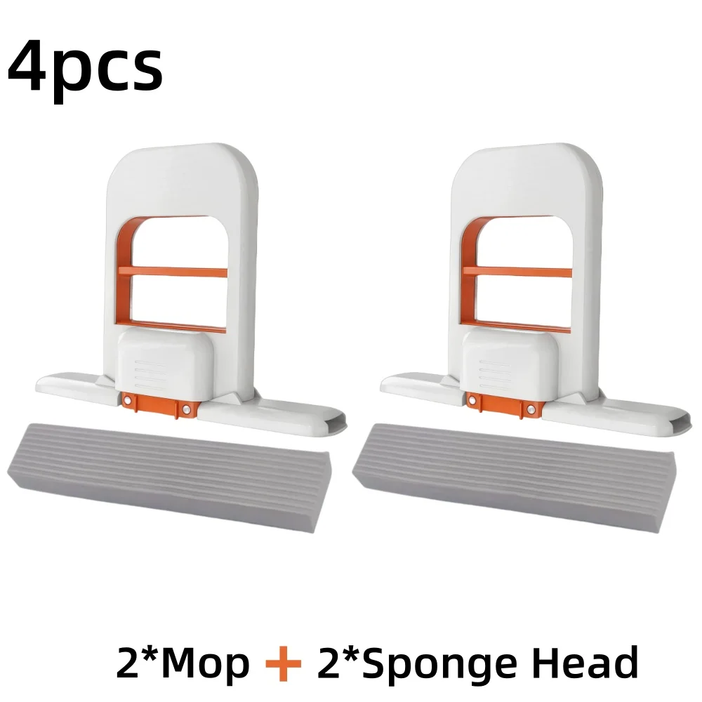 2/8 Stuks Zelf Knijpende Desktop Mops Handheld Spons Mop Voor Thuis Badkamer Keuken Opvouwbare Tafelblad Scrubber mini Cleaning Tools - afbeelding 1