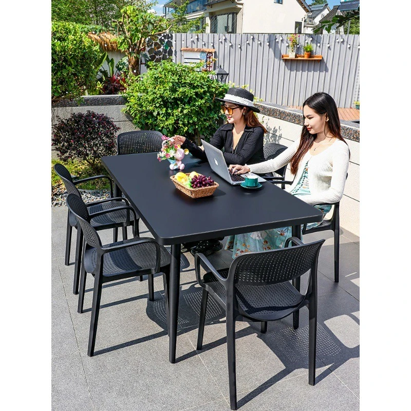

Outdoor table and chair villa courtyard open-air balcony milk tea shop casual tea table and chair outdoor yard