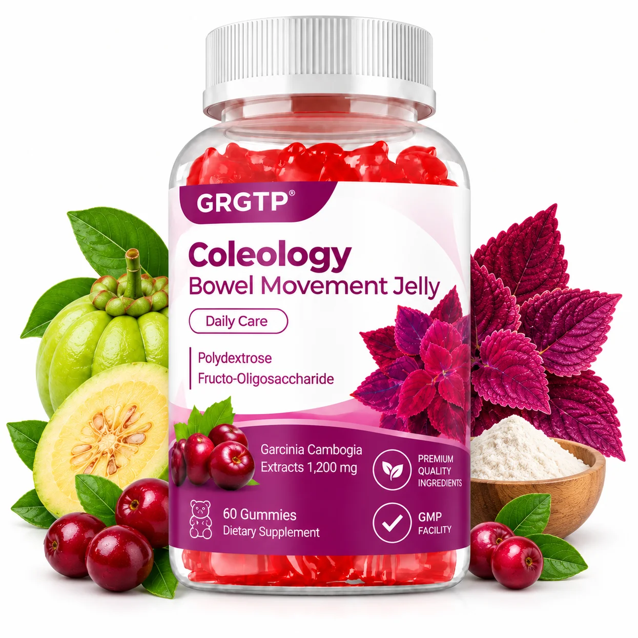 Bowel Movement Jelly Gummies - Metabolism, Reduce Bloating, Promotes Skin, Gut and Digestive Health, Enhance Vitality & Immunity