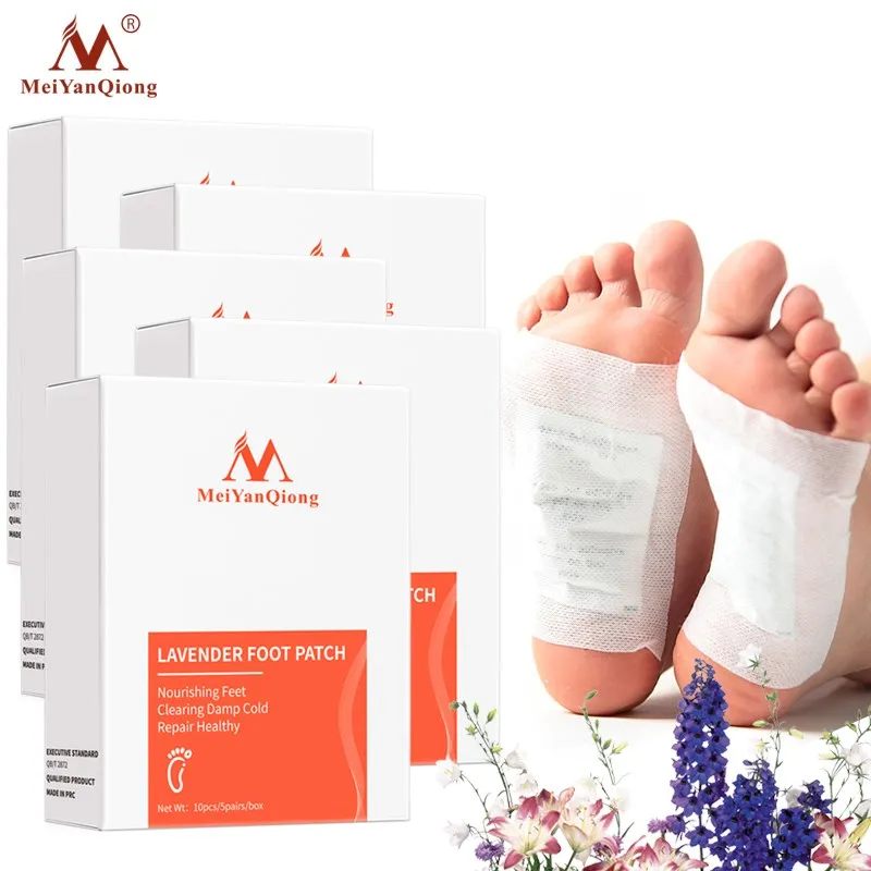 

5Boxes Lavender Detox Foot Patches Pads Slimming Body Nourishing Repair Foot Patch Improve Sleep Slimming Patch Loss Weight Care