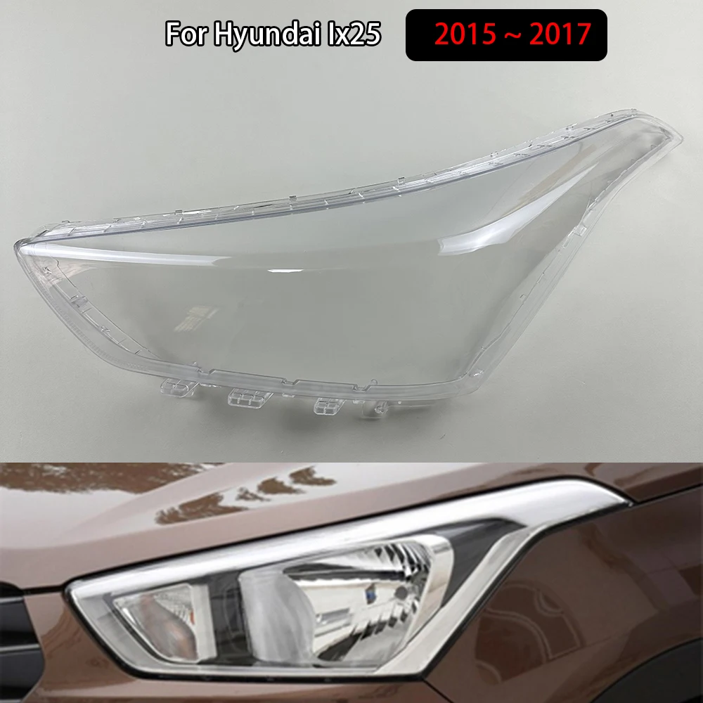 Headlamp Lamp Shell Headlight Cover Transparent Lens Plexiglass Replace Original Lampshade For Hyundai Ix25 2015 2016 2017