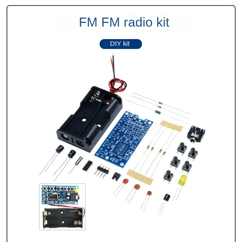 RDA5807 DIY Electronic Kits Wireless Stereo FM Radio Receiver Module PCB 76Mhz-108Mhz DC 1.8V-3.6V Easy Install Easy To Use