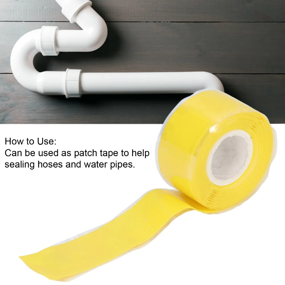 2pcs Heavy Duty -60°—260° Self Fusing Tape UV Resistant 1-35KV Waterproof Silicone Tape Duct Tape Roll For Emergency Repair