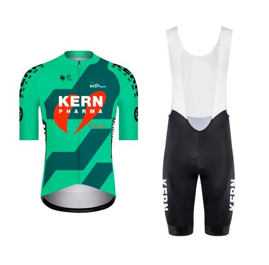 LASER CUT 2025 Equipo Kern Pharma TEAM SHORT SLEEVE CYCLING JERSEY SUMMER CYCLING WEAR ROPA CICLISMO+BIB SHORTS